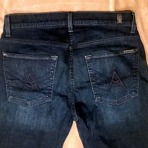7 For All Mankind Mens Austyn Relaxed Straight Leg Jeans Dark Denim Size 31X34